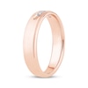 Thumbnail Image 2 of Now + Forever Men's Five-Stone Diamond Wedding Band 1/8 ct tw 10K Rose Gold