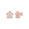 Thumbnail Image 1 of Diamond Flower Stud Earrings 1/10 ct tw 10K Rose Gold