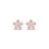 Thumbnail Image 2 of Diamond Flower Stud Earrings 1/10 ct tw 10K Rose Gold