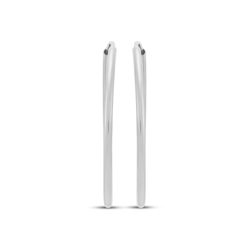 Main Image 2 of Polished Endless Hoop Earrings 14K White Gold 20mm