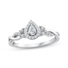 Thumbnail Image 1 of Now + Forever Pear-Shaped Diamond Halo Engagement Ring 1/3 ct tw 14K White Gold
