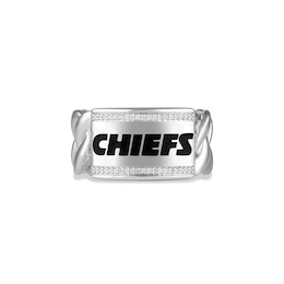 True Fans Kansas City Chiefs 1/10ct tw Diamond "CHIEFS" Chain Ring Sterling Silver