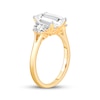 Thumbnail Image 2 of Memories Moments Magic Emerald-Cut Lab-Grown Diamond Three-Stone Engagement Ring 3-7/8 ct tw 14K Yellow Gold