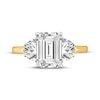 Thumbnail Image 3 of Memories Moments Magic Emerald-Cut Lab-Grown Diamond Three-Stone Engagement Ring 3-7/8 ct tw 14K Yellow Gold