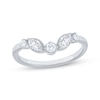 Thumbnail Image 1 of Now + Forever Marquise & Round-Cut Diamond Contour Anniversary Ring 3/8 ct tw 10K White Gold