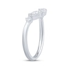 Thumbnail Image 2 of Now + Forever Marquise & Round-Cut Diamond Contour Anniversary Ring 3/8 ct tw 10K White Gold