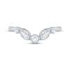 Thumbnail Image 3 of Now + Forever Marquise & Round-Cut Diamond Contour Anniversary Ring 3/8 ct tw 10K White Gold