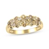 Thumbnail Image 1 of Variable Color Diamonds Multi-Row Cluster Ring 1-1/4 ct tw 10K Yellow Gold
