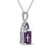Thumbnail Image 2 of Amethyst, Tanzanite & White Lab-Created Sapphire Necklace Sterling Silver 18&quot;