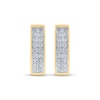 Thumbnail Image 2 of Men's Two-Row Diamond Huggie Hoop Earrings 1/3 ct tw 10K Yellow Gold