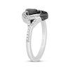 Thumbnail Image 2 of Disney Treasures The Nightmare Before Christmas Round-Cut Black & White Diamond Heart Ring 1/8 ct tw Sterling Silver