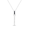 Thumbnail Image 1 of Black & White Diamond Vertical Bar Necklace 1/4 ct tw Sterling Silver 18&quot;