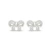 Thumbnail Image 2 of Diamond Mini Bow Stud Earrings 1/20 ct tw Sterling Silver