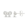 Thumbnail Image 3 of Diamond Mini Bow Stud Earrings 1/20 ct tw Sterling Silver