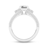 Thumbnail Image 2 of Memories Moments Magic Emerald-Cut Lab-Grown Diamond Three-Stone Engagement Ring 2-3/4 ct tw 14K White Gold