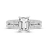 Thumbnail Image 3 of Memories Moments Magic Emerald-Cut Lab-Grown Diamond Three-Stone Engagement Ring 2-3/4 ct tw 14K White Gold