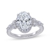 Thumbnail Image 1 of Now + Forever Oval-Cut Lab-Grown Diamond Halo Engagement Ring 2-3/4 ct tw 14K White Gold