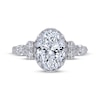 Thumbnail Image 3 of Now + Forever Oval-Cut Lab-Grown Diamond Halo Engagement Ring 2-3/4 ct tw 14K White Gold