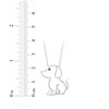 Thumbnail Image 3 of Black & White Diamond Puppy Silhouette Necklace 1/10 ct tw 10K White Gold 18"