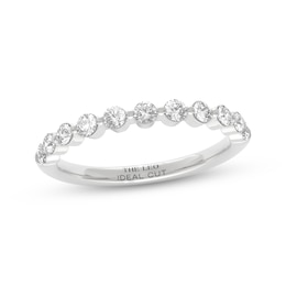 THE LEO Ideal Cut Diamond Anniversary Ring 1/2 ct tw 14K White Gold