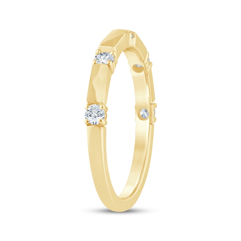 Main Image 2 of Now + Forever Diamond Station Anniversary Ring 1/4 ct tw 10K Yellow Gold