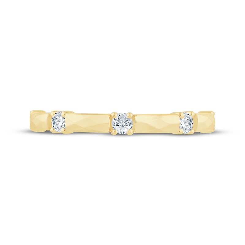 Main Image 3 of Now + Forever Diamond Station Anniversary Ring 1/4 ct tw 10K Yellow Gold