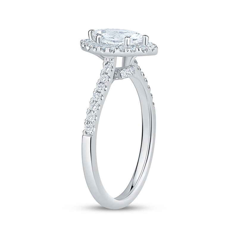 Main Image 2 of KAY Signature Collection Marquise-Cut Lab-Grown Diamond Halo Engagement Ring 3/4 ct tw 14K White Gold
