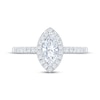 Thumbnail Image 3 of KAY Signature Collection Marquise-Cut Lab-Grown Diamond Halo Engagement Ring 3/4 ct tw 14K White Gold