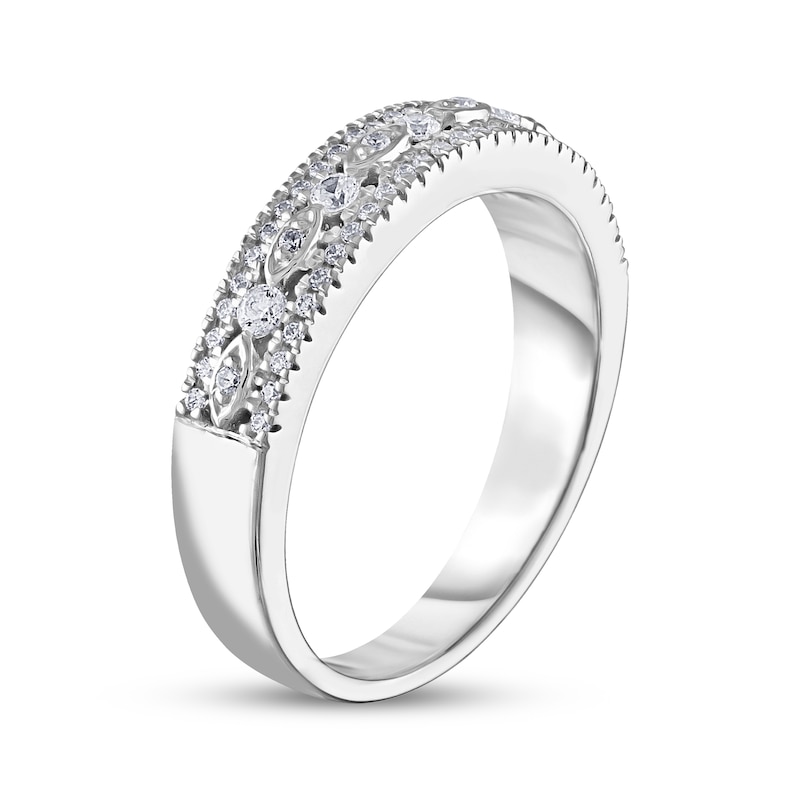 Main Image 2 of Now + Forever Diamond Three-Row Anniversary Ring 3/8 ct tw 14K White Gold