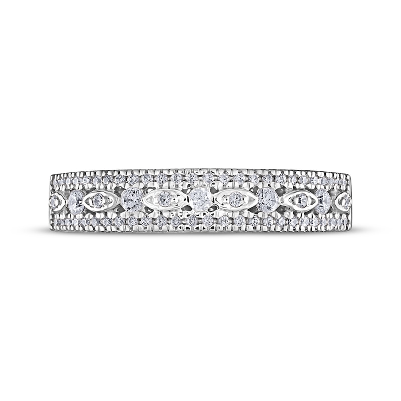 Main Image 3 of Now + Forever Diamond Three-Row Anniversary Ring 3/8 ct tw 14K White Gold