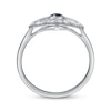 Thumbnail Image 2 of London Blue Topaz & Diamond Evil Eye Ring 1/10 ct tw Sterling Silver