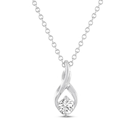 THE LEO Diamond Necklace 1/3 ct tw Round-cut 14K White Gold 19"