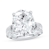 Thumbnail Image 1 of Now + Forever Lab-Grown Diamonds Oval-Cut Hidden Halo Engagement Ring 9 ct tw 14K White Gold
