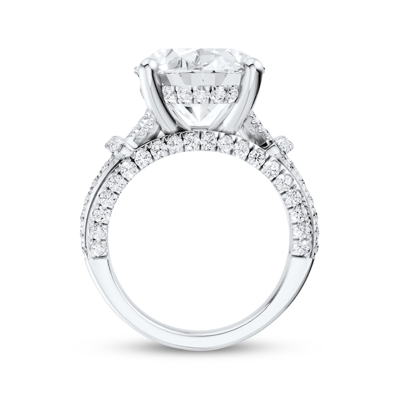 Main Image 3 of Now + Forever Lab-Grown Diamonds Oval-Cut Hidden Halo Engagement Ring 9 ct tw 14K White Gold