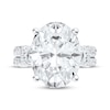 Thumbnail Image 4 of Now + Forever Lab-Grown Diamonds Oval-Cut Hidden Halo Engagement Ring 9 ct tw 14K White Gold