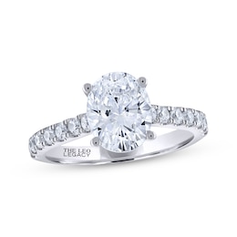 THE LEO Legacy Lab-Grown Diamond Oval-Cut Engagement Ring 2-1/2 ct tw 14K White Gold