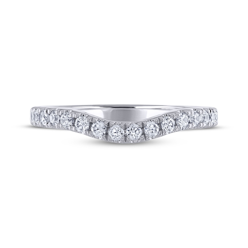 Main Image 3 of THE LEO Legacy Lab-Grown Diamond Round-Cut Wedding Band 1/3 ct tw 14K White Gold