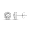 Thumbnail Image 3 of Diamond Halo Stud Earrings 1/2 ct tw 10K White Gold
