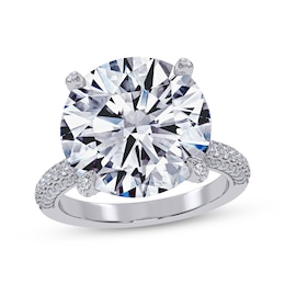 Now + Forever Lab-Grown Diamonds Round-Cut Engagement Ring 8-1/2 ct tw 14K White Gold