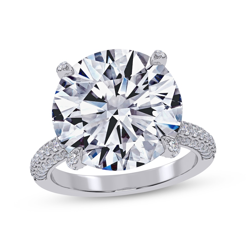 Main Image 1 of Now + Forever Lab-Grown Diamonds Round-Cut Engagement Ring 8-1/2 ct tw 14K White Gold