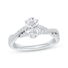 Thumbnail Image 1 of Certified Oval-Cut Diamond Engagement Ring 1-1/3 ct tw Platinum