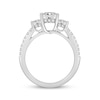 Thumbnail Image 3 of Memories Moments Magic Princess-Cut Lab-Grown Diamond Three-Stone Engagement Ring 1-1/5 ct tw Platinum