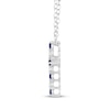 Thumbnail Image 2 of Blue & White Lab-Created Sapphire Cross Necklace Sterling Silver 18"