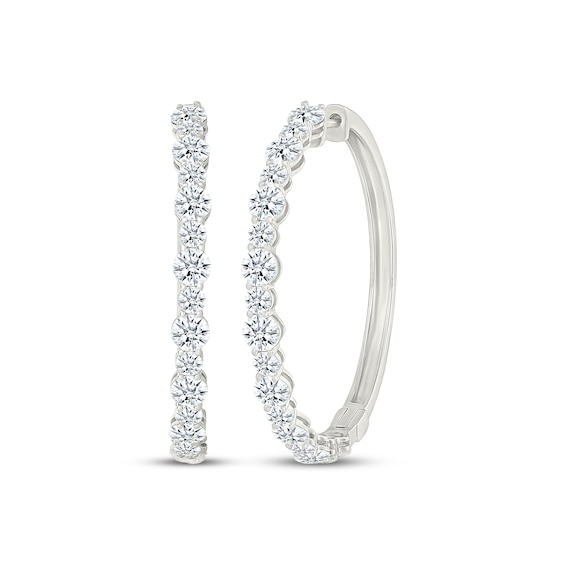 KAY Lab-Grown Diamonds Hoop Earrings 5 ct tw 10K White Gold