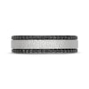 Thumbnail Image 2 of Neil Lane Men's Black Diamond Two-Row Hammered Wedding Band 1/3 ct tw 14K White Gold