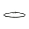 Thumbnail Image 1 of Men's Black Spinel Line Bracelet 3mm Black Ion-Plated Sterling Silver 8"
