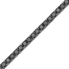 Thumbnail Image 2 of Men's Black Spinel Line Bracelet 3mm Black Ion-Plated Sterling Silver 8"