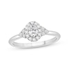 Thumbnail Image 1 of Lab-Grown Diamonds Oval-Cut Halo Engagement Ring 1/2 ct tw 10K White Gold