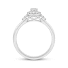 Thumbnail Image 3 of Lab-Grown Diamonds Oval-Cut Halo Engagement Ring 1/2 ct tw 10K White Gold
