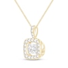 Thumbnail Image 2 of Unstoppable Love Princess-Cut Lab-Grown Diamond Necklace 1 ct tw 10K Yellow Gold 19"